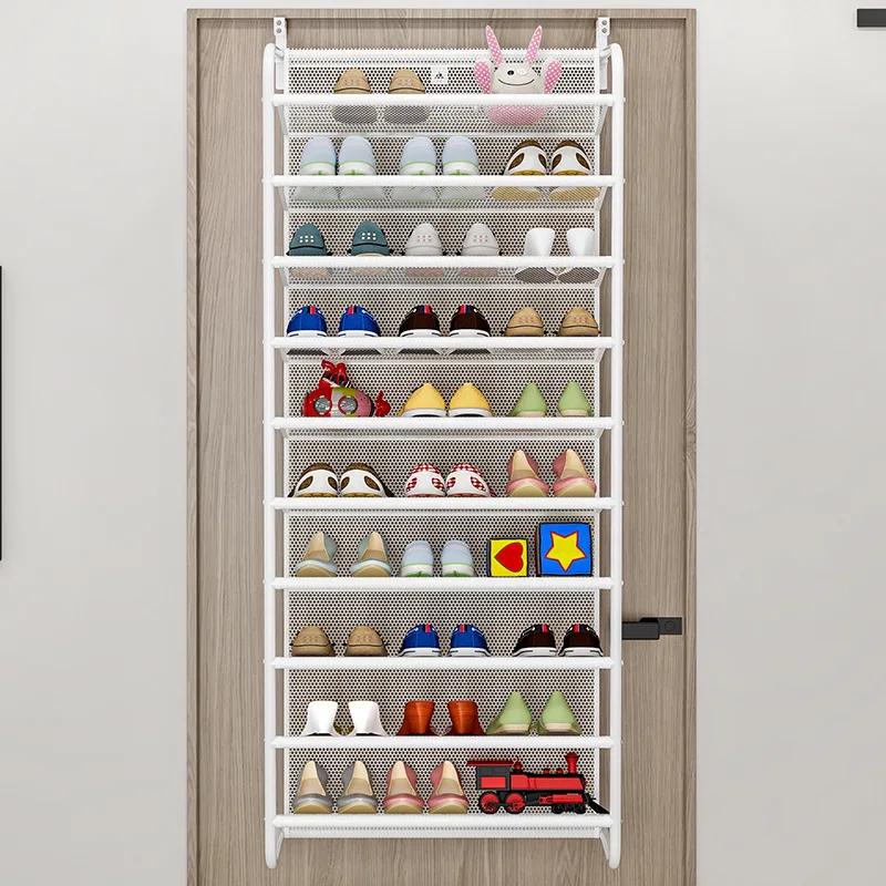 Armoire à chaussures de rangement anti-poussière domestique, simple, mural, étagère à chaussures à é