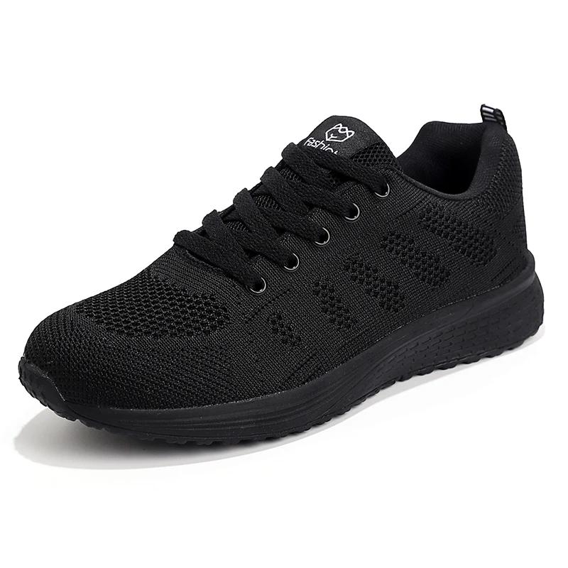 Nouvelles baskets femmes chaussures décontractées mode respirant marche maille chaussures plates fem