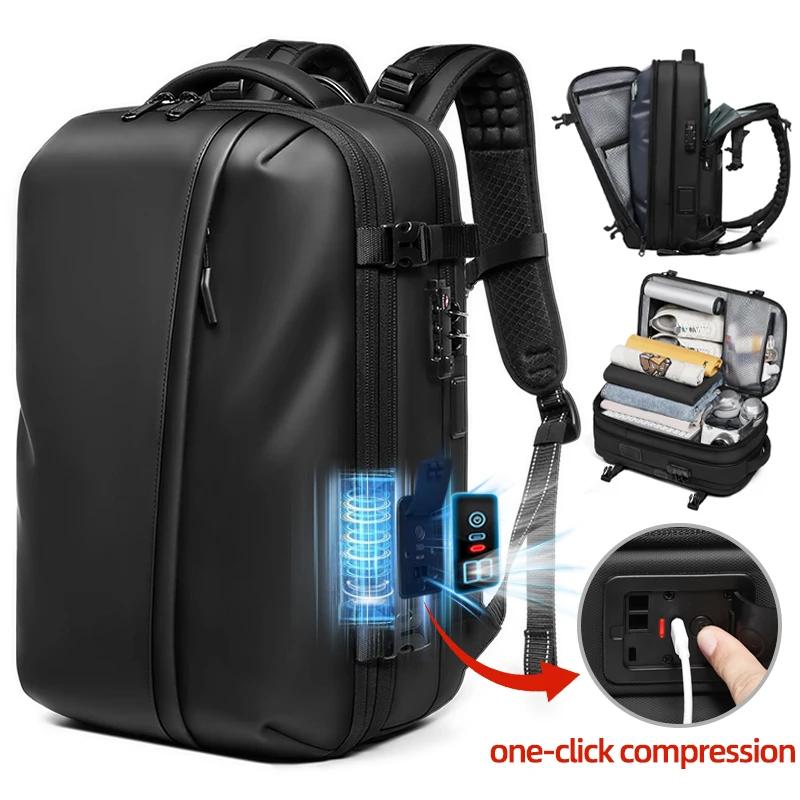 Sac à dos de voyage pour hommes, pompe de démarrage en un clic, compression sous vide, sac à dos pou