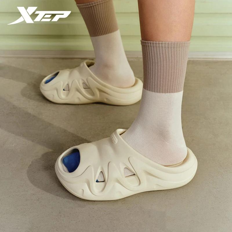 Xtep pantoufles pour femmes été confortable femmes chaussures décontractées couleur mixte quotidien