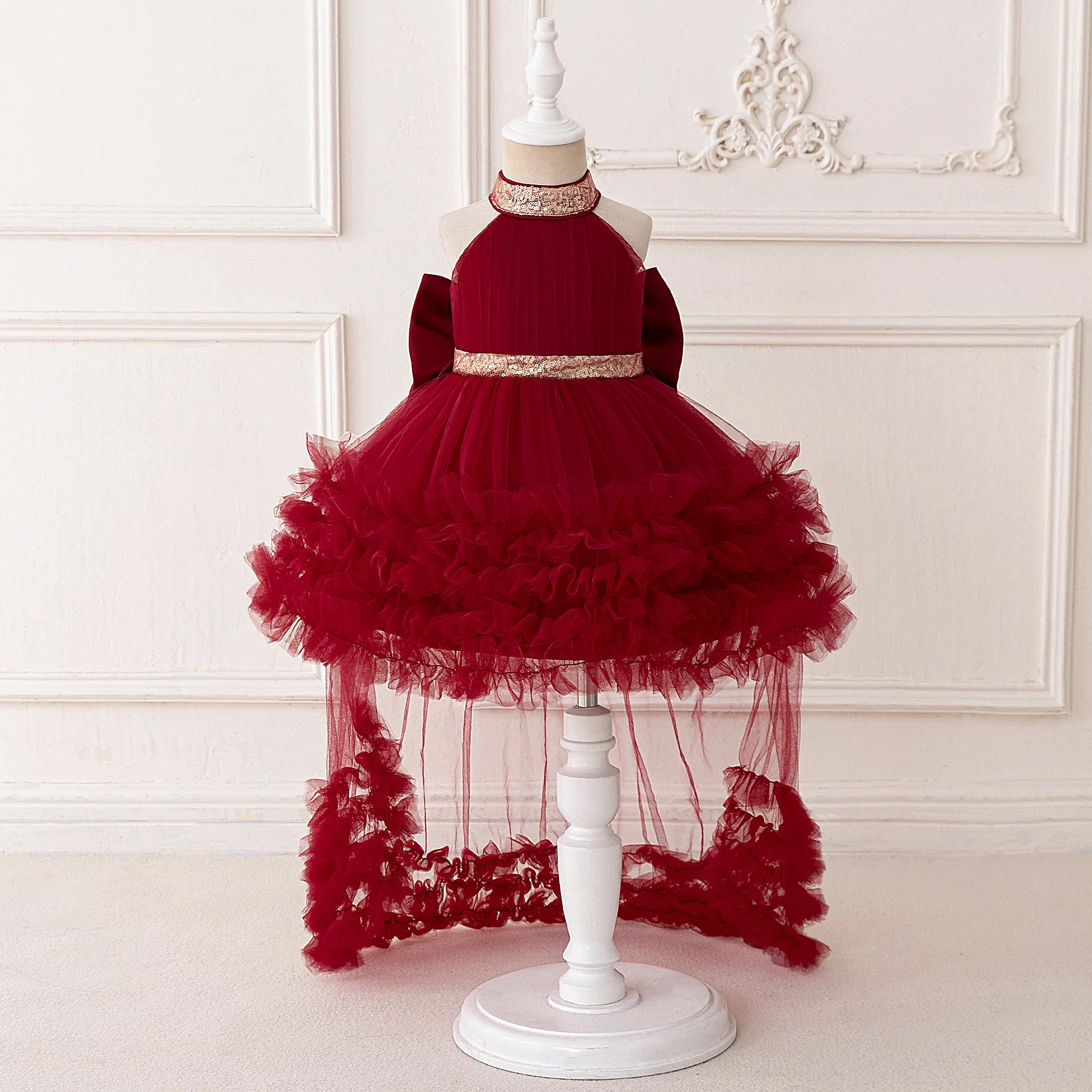 Robe de soirée élégante pour filles de 4 à 8 ans, à paillettes, pour mariage, anniversaire, princess