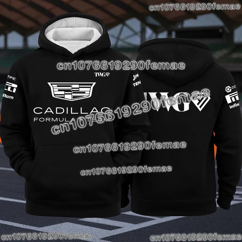 Nouveau Hoodie Tendance 2026 Cadillac Racing Team, Style Urbain, Manches Longues, Confortable, Décon