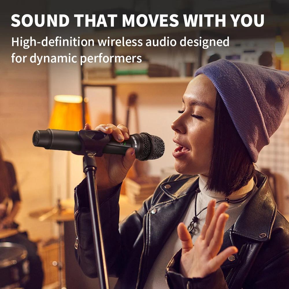 TALOMEN K601 système de Microphone dynamique sans fil portable professionnel avec récepteur Recharge