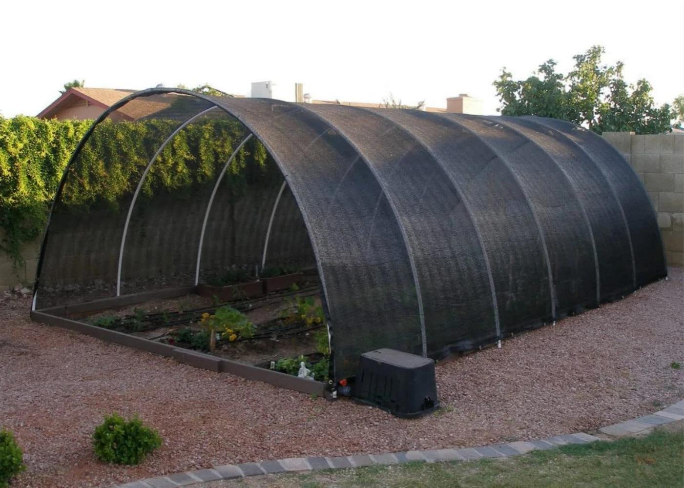 Bord coupé en tissu avec cilps gratuits, grille d'ombrage 50%, crème solaire, couverture de plantes