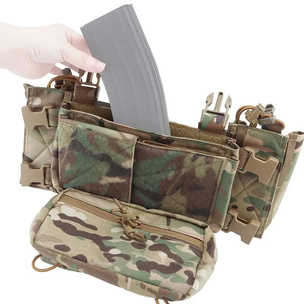 Plateforme poitrine ATFG CAMO micro porte-inspirer pocommuniste oreilles poudres ensemble SFP Fat Strap 5.56 7.62