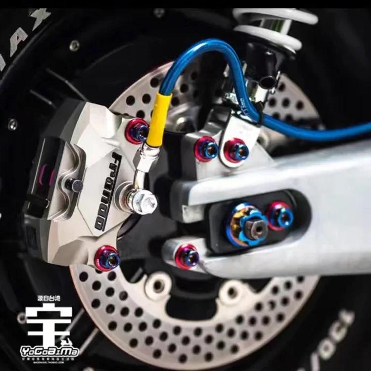 Vis de garde-boue modifiée pour moto, voiture électrique, fourche plate, acier inoxydable, couleur,