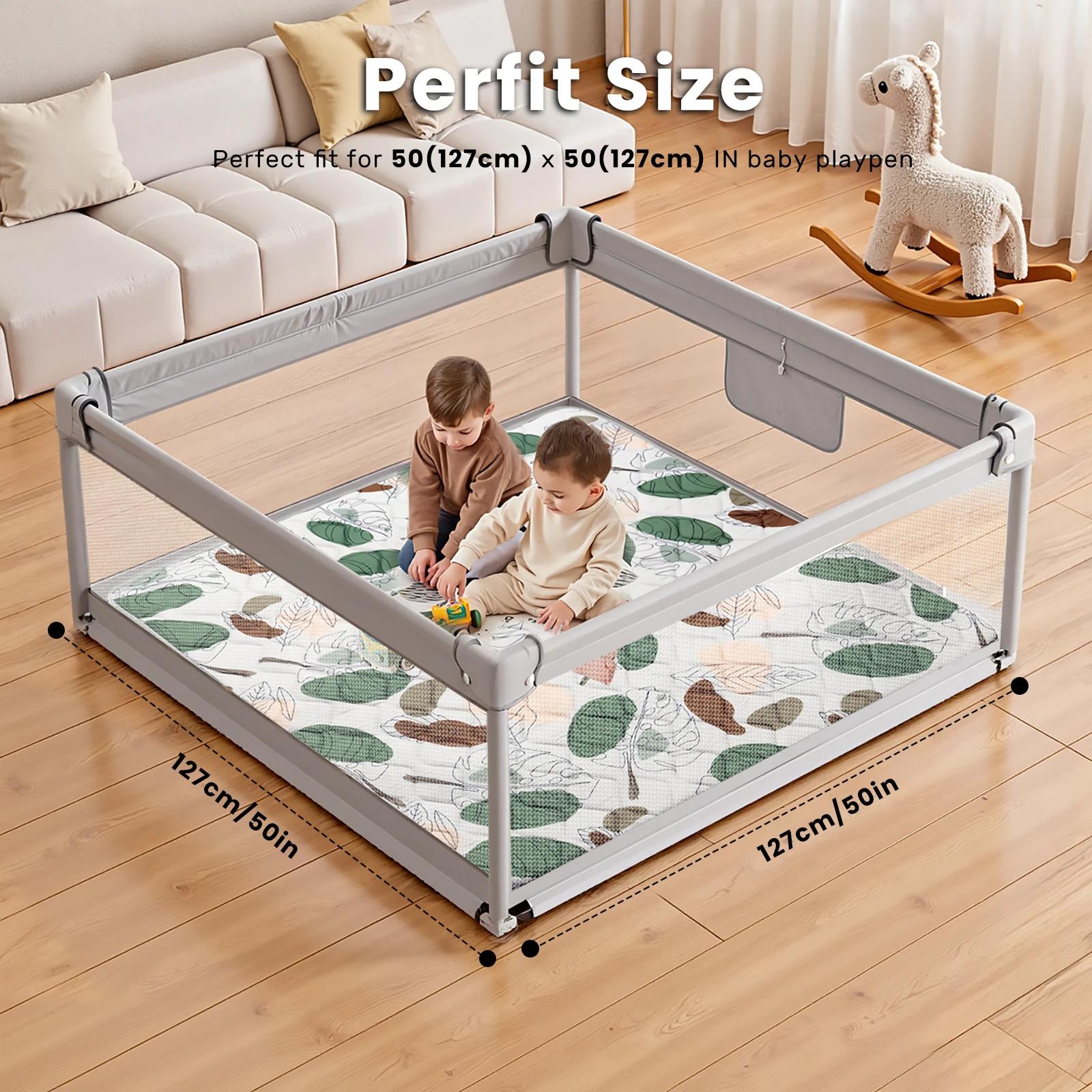 Tapis de jeu pour bébé, tapis d'éveil pour parc de jeu, tapis de jeu en mousse épaisse pour bébés et