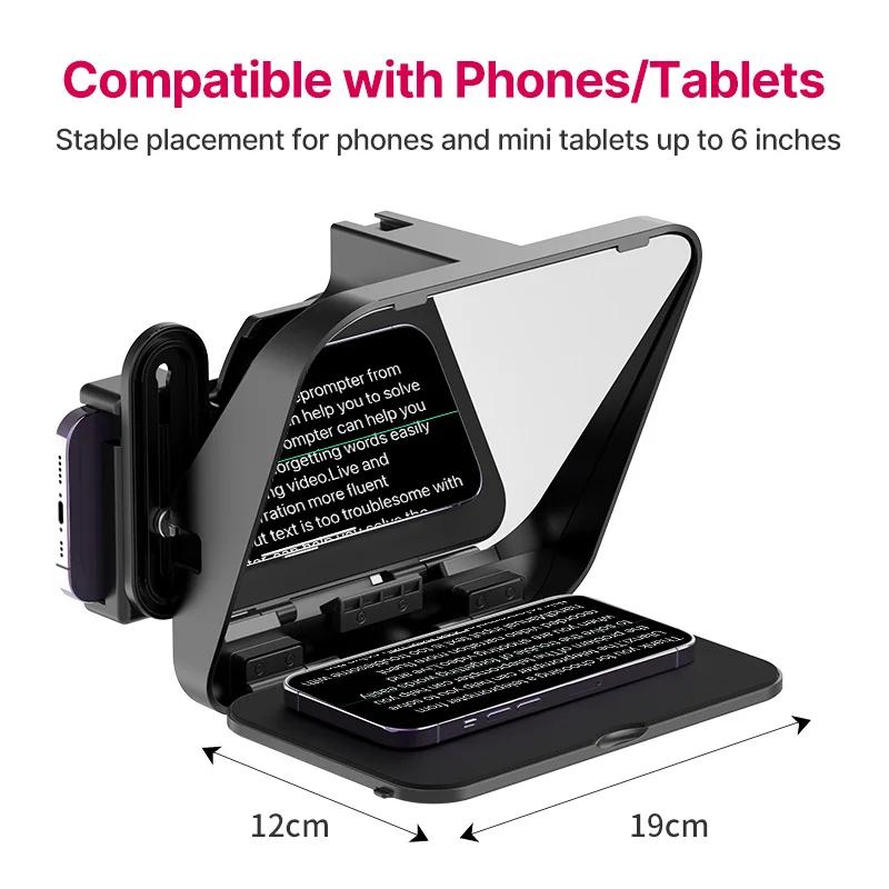 Ulanzi RT02 téléprompteur universel téléprompteur appareil photo reflex numérique Smartphone tablett