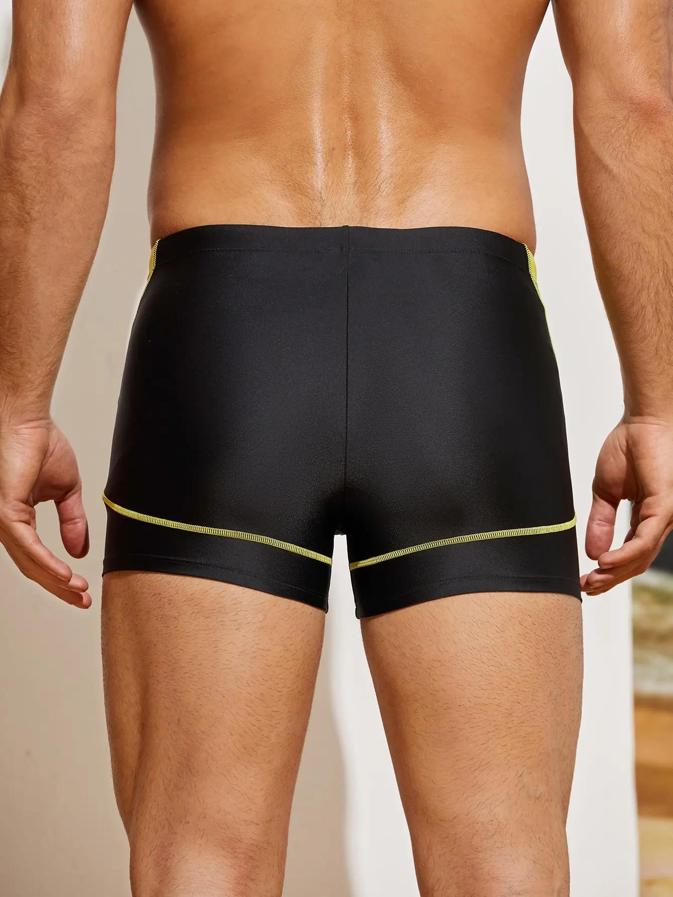 Maillot bain boxer homme compression - Pantalon natation séchage rapide - Professionnel compétition