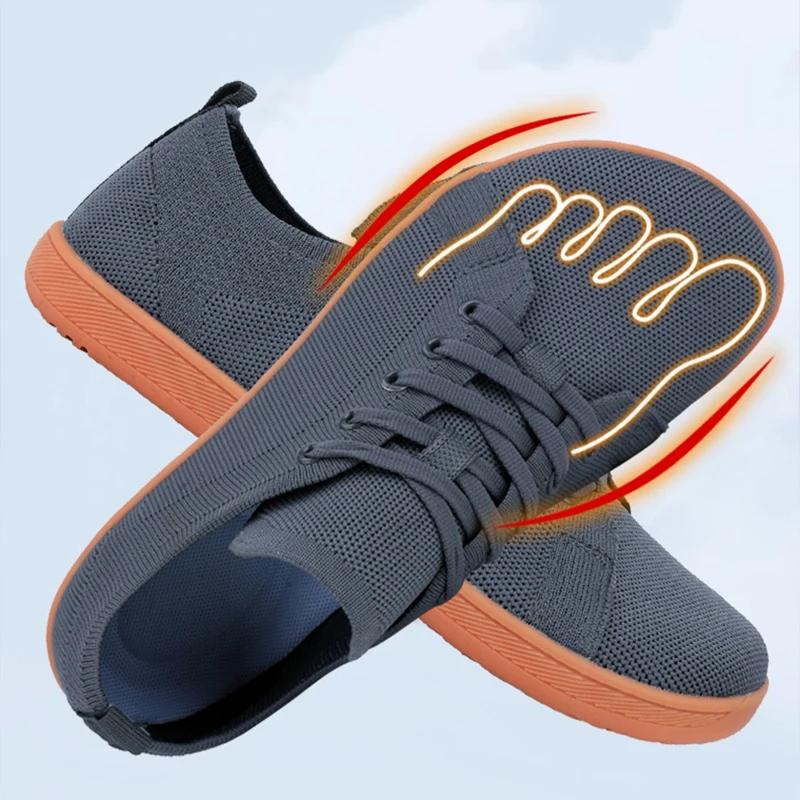 Chaussures pieds nus à bout large pour hommes et femmes, baskets de marche minimalistes | Semelle