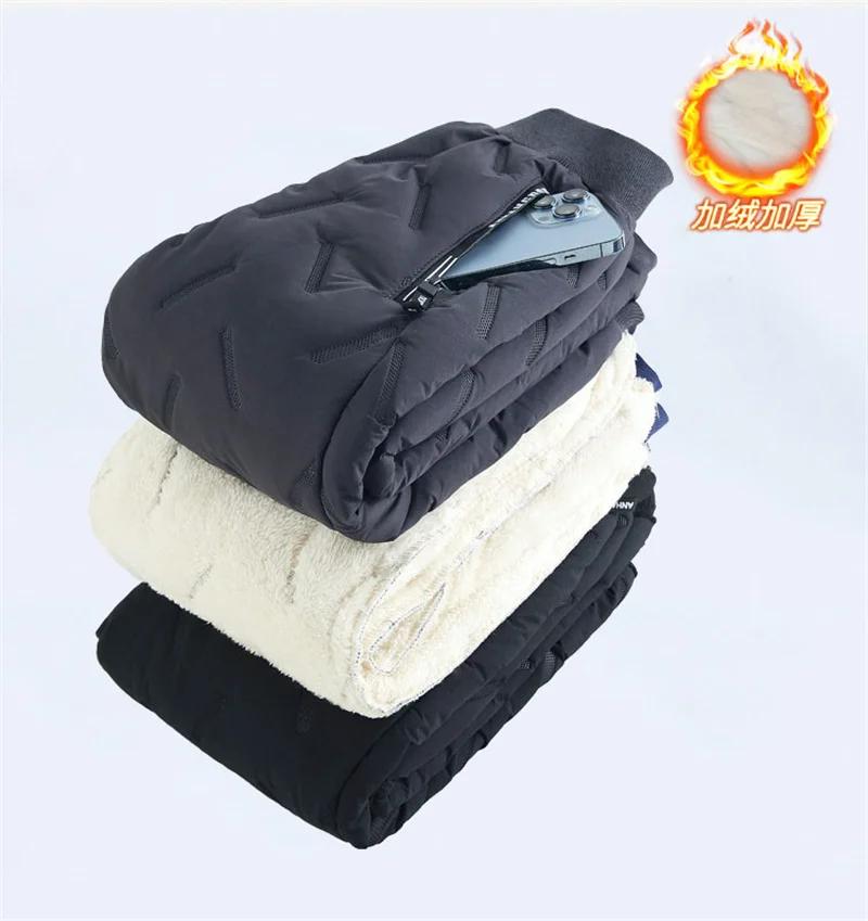 Pantalons rembourrés d'hiver pour enfants, épais et chauds en velours, pantalons longs en laine d'ag