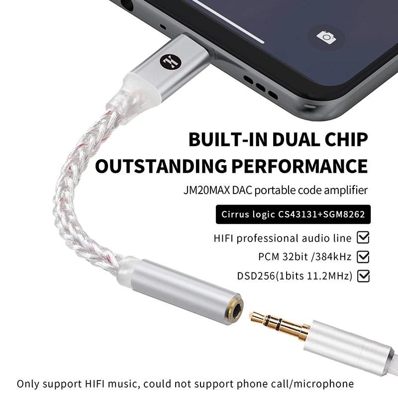 JCALLY JM20 Max amplificateur de Code Portable double puce CS43131 + SGM8262 puce adaptateur Audio n