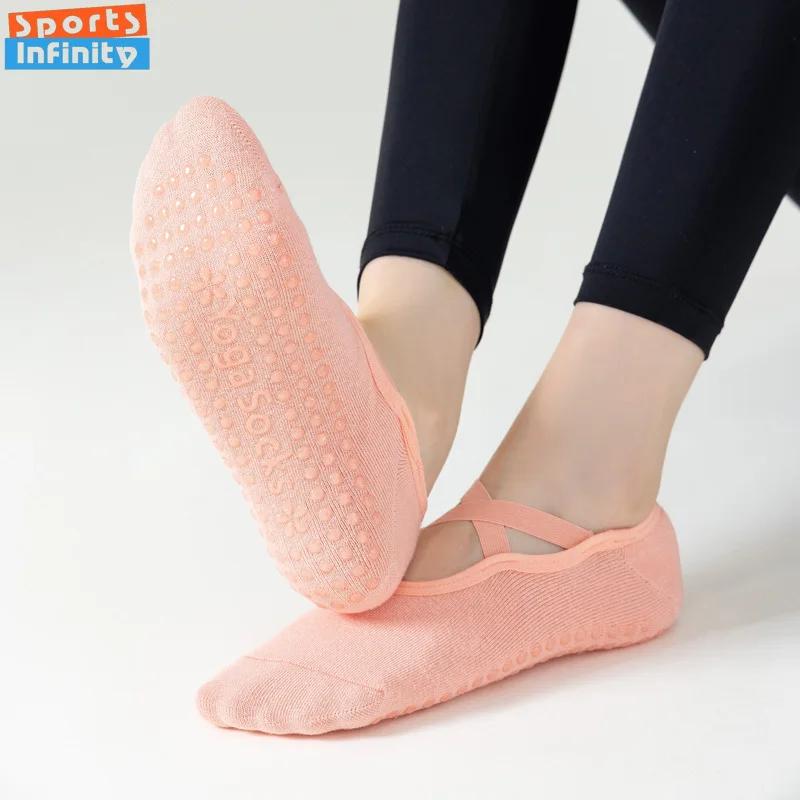 Chaussettes de Yoga femmes professionnelles anti-dérapantes - Fitness, Pilates, Trampoline et sol