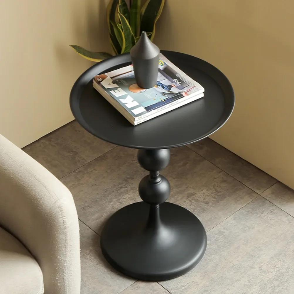 Petite Table Basse Ronde Nordique, Rangement de Canapé, délégations Moderne, Salon, Chambre à Couche