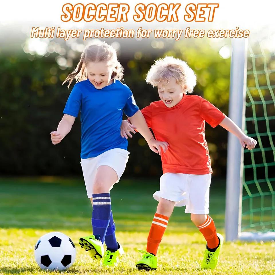 Chaussettes football genou haute - Bas sport rayés respirants pour jeunes adultes baseball softball