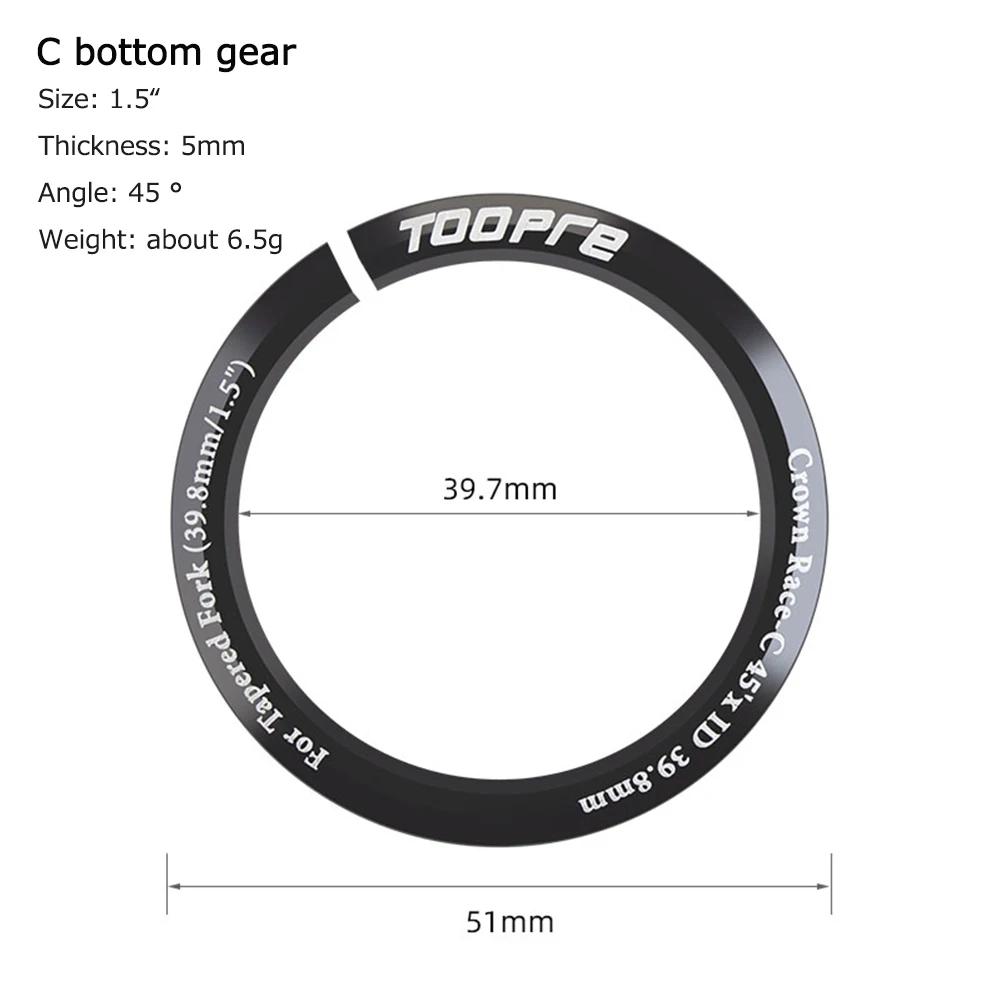 TOOPRE – entretoise de Base de casque de vélo, 28.6 pouces à 1.5 pouces, ouverture de couronne, four