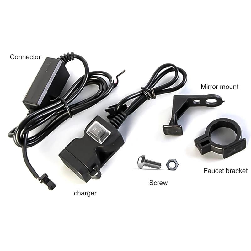 Adaptateur de chargeur de guidon de moto double USB 12V-24V, prise d'alimentation étanche pour iphon