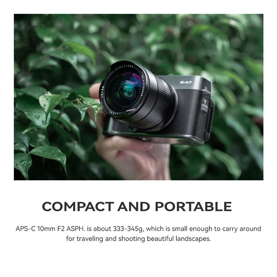 TTArtisan APS-C 10mm F2 ASPH 105 ° Objectif ultra grand angle pour appareil photo photographie Son