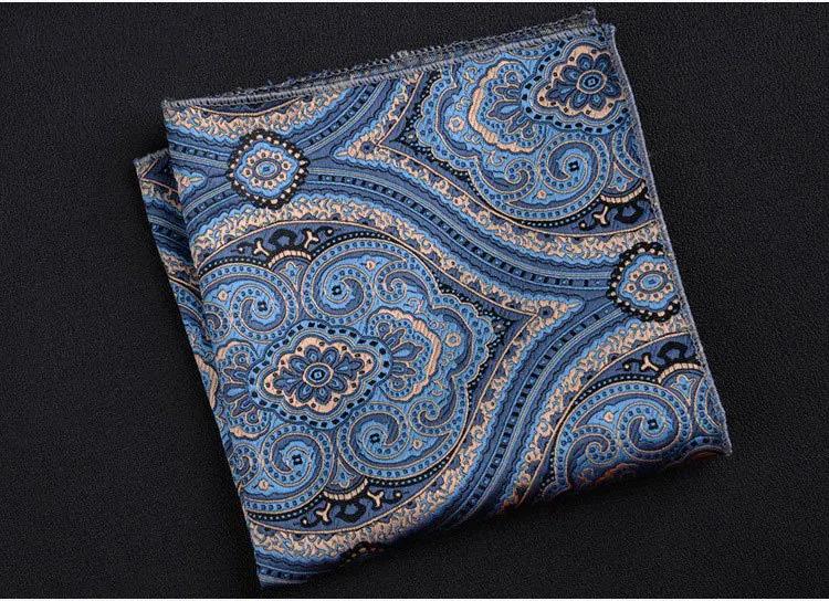 Vintage Paisley hommes Design britannique imprimé fleuri poche carré mouchoir poitrine serviette cos