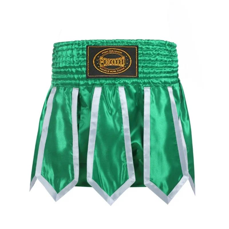 Shorts de combat Lotus avec motif ruban, pantalon de combat Sanda Muay Thai, pour entraînement de bo