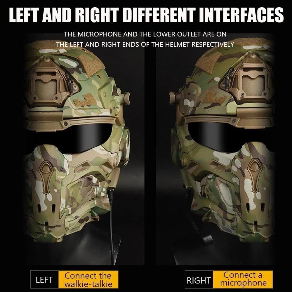 Casque tactique d'assaut W-Ronin et masque tactique, conception modulaire, casque intégré, ventilate