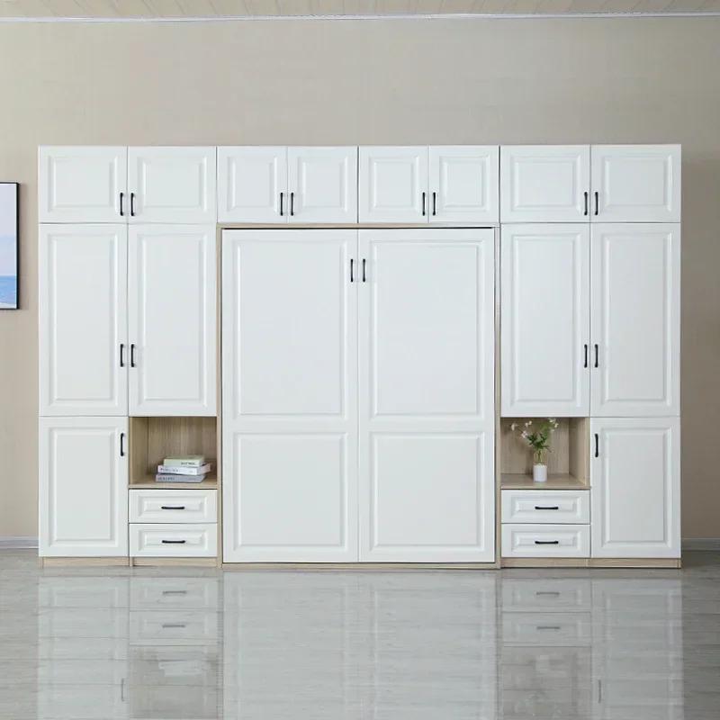 Armoire multifonctionnelle Invisible, lit pliant intégré, combinaison de salle d'étude, chambre à co