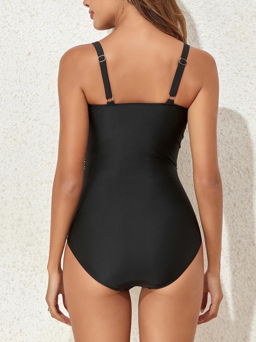 Maillot de bain une pièce 2026 imprimé floral croisé, sexy, pour femme, combinaison de bain, tenue d