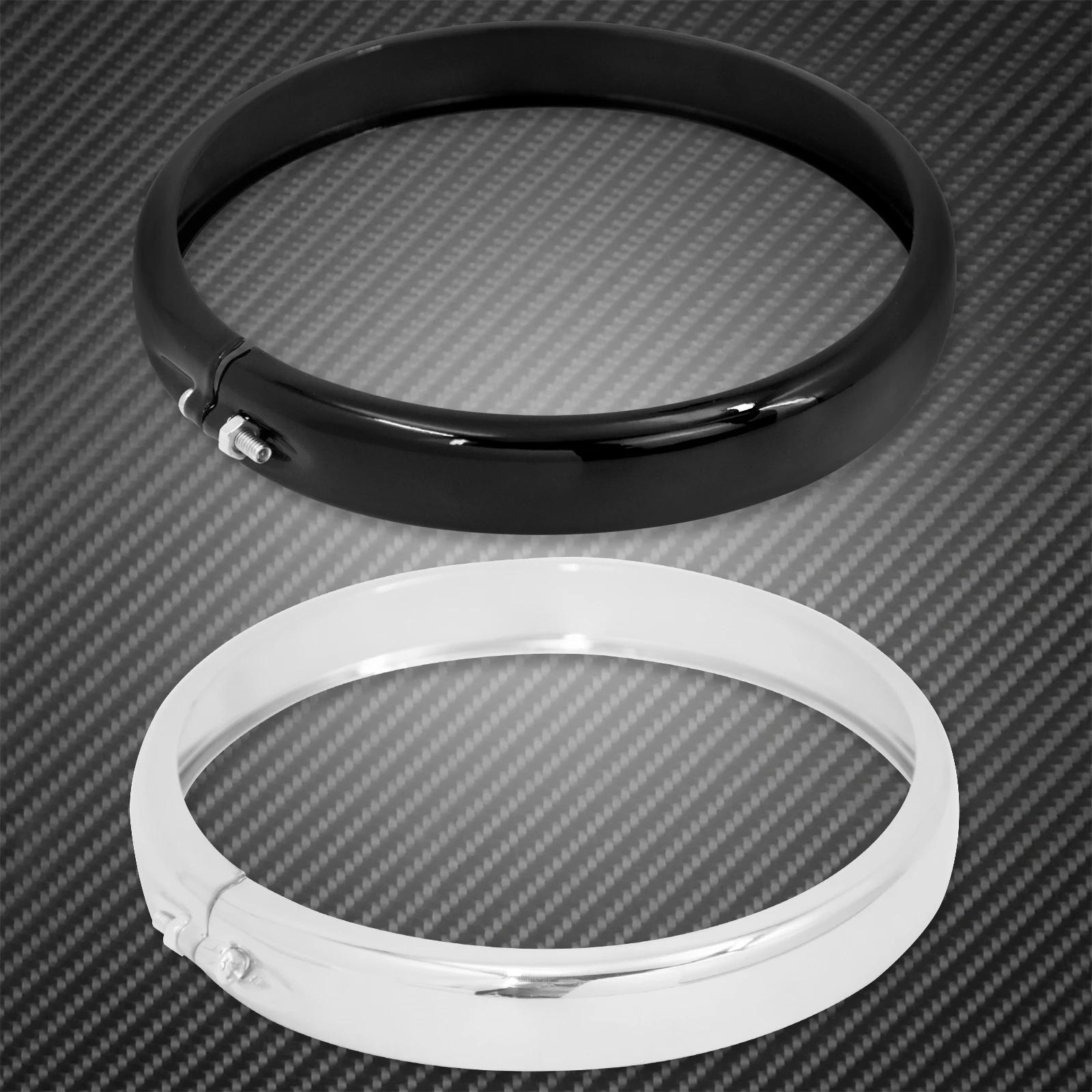 Anneau de garniture de phare de moto noir/Chrome, 5.75 pouces, pour Harley Sportster XL 1200 883 Dyn