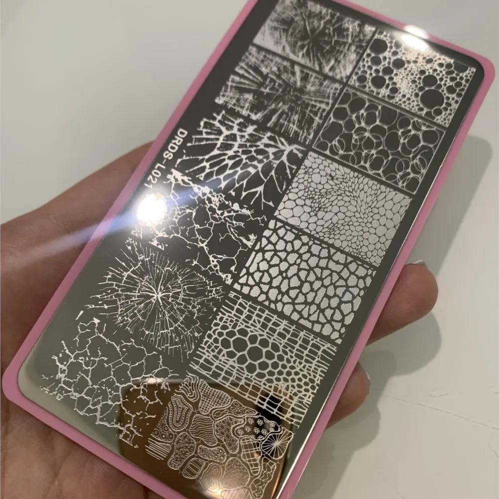 Plaques d'estampage pour ongles 12x6cm, modèle d'estampage pour Nail Art à rayures en marbre françai