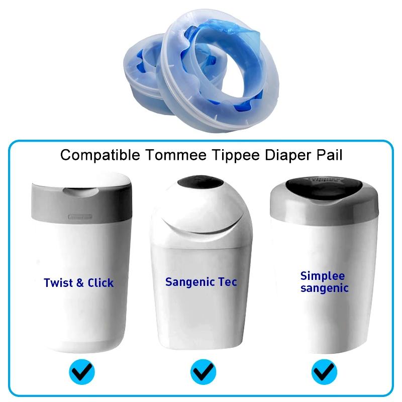 Sacs de recharge de couches Bady, 1/2 pièces, pour Tommee Tippee pour torsion et clic pour seaux à c