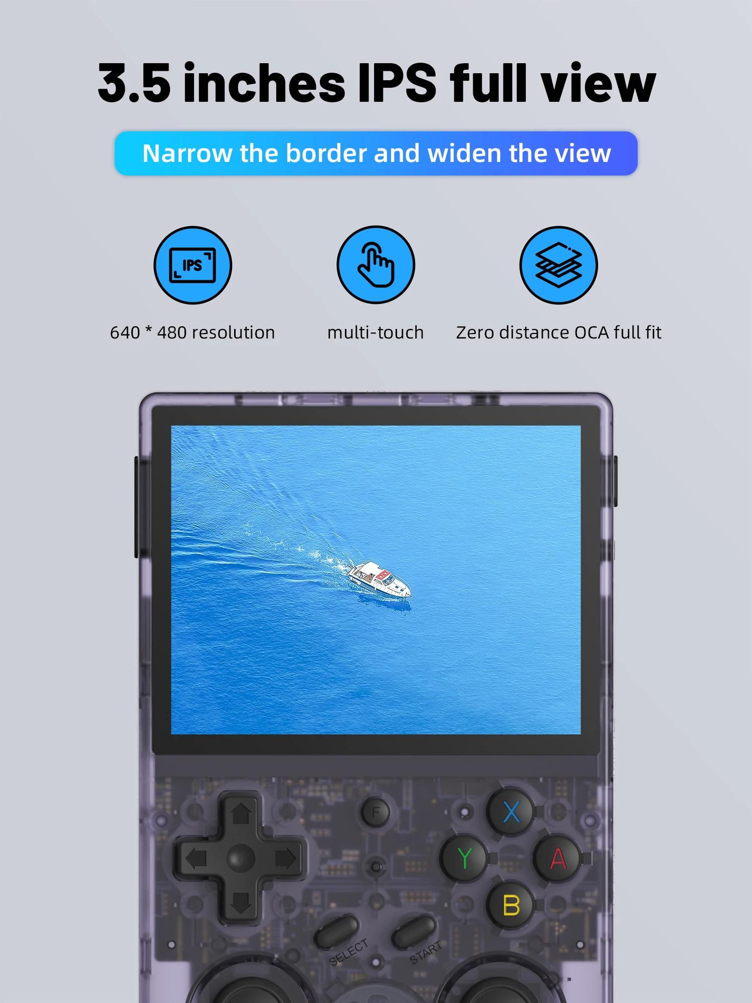 ANBERAlfred-Console de jeu, écran IPS 3.5 en effet, sortie HDMI, Android, Linux OS, émulateur rétro