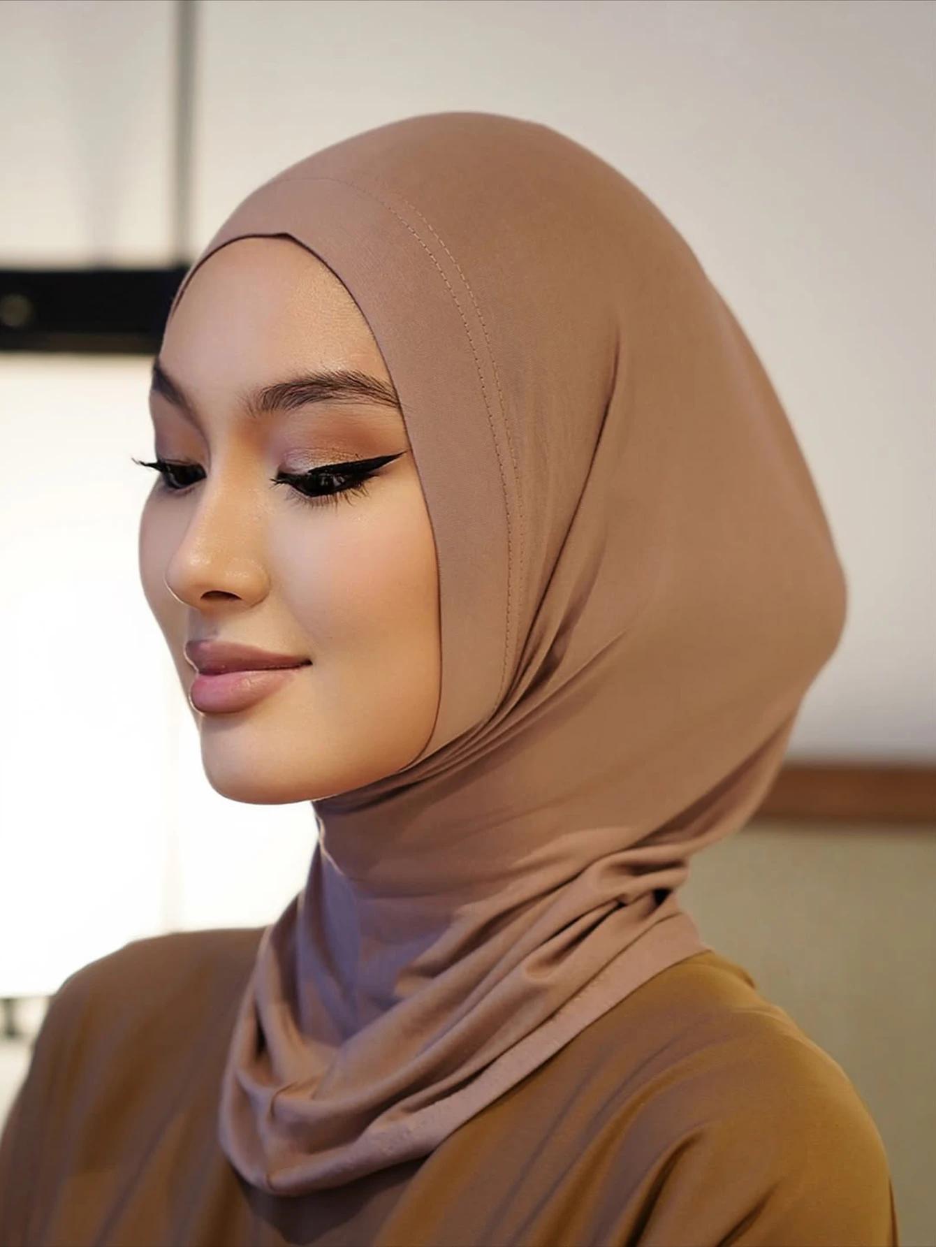Élasticité douce Modal tirer sur Hijab musulman couverture complète cou instantané Hijab Islam prêt