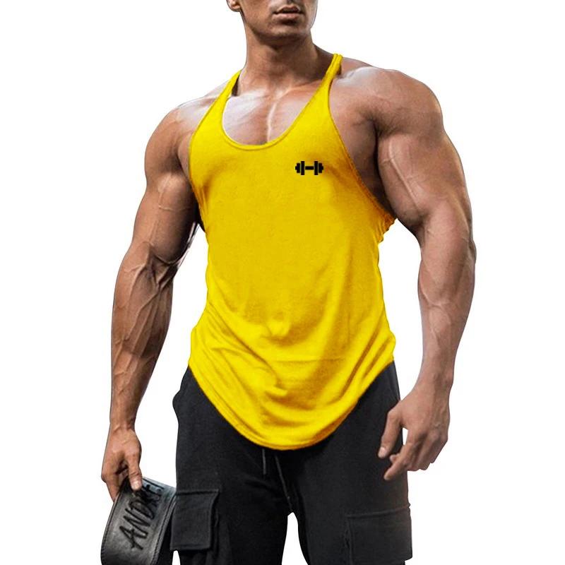Débardeur musculaire d'été en coton respirant sans manches, T-shirt dos en Y pour hommes, gilets mus