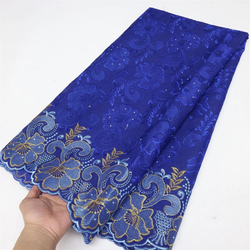 Tissu africain nigérian en dentelle suisse, Voile en suisse, Tissu en dentelle de coton de haute qua