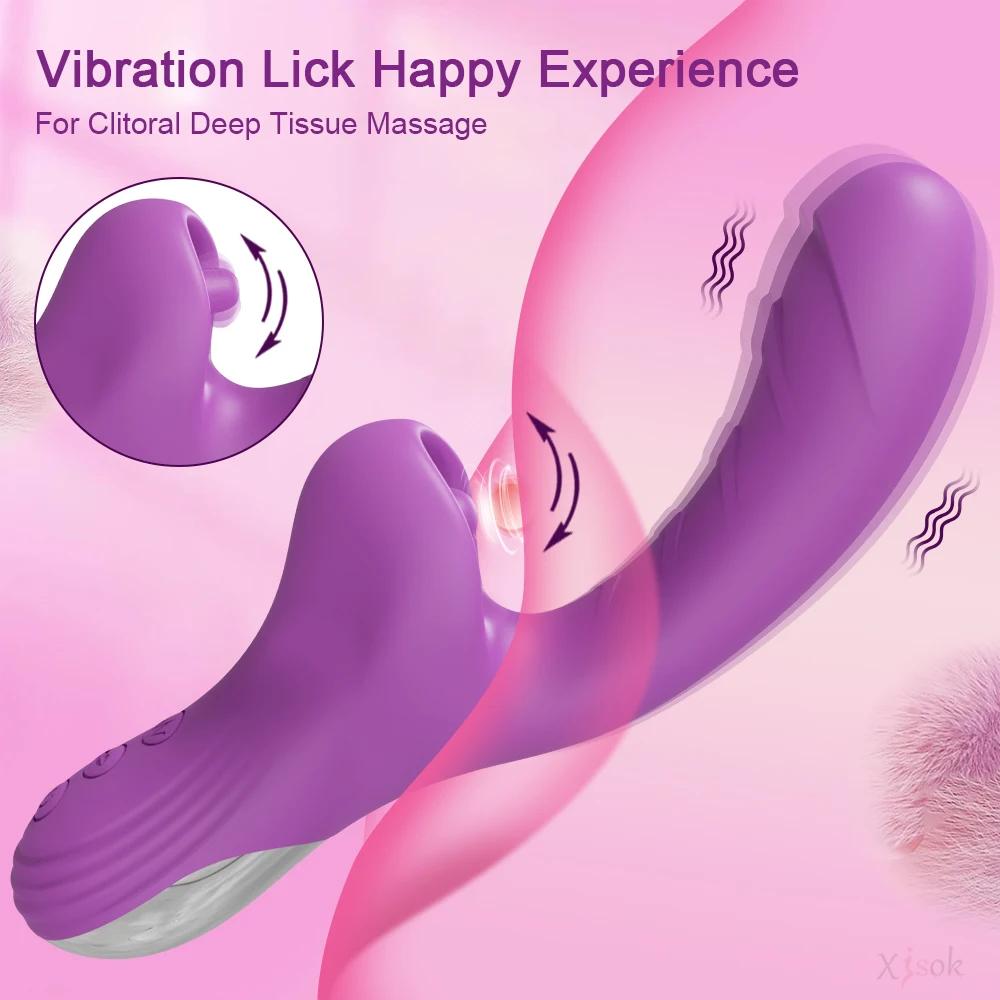 Vibromasseur gode injuste pour femme, lécher la langue féminine, UNIS isseur de clitoris, jouets sex