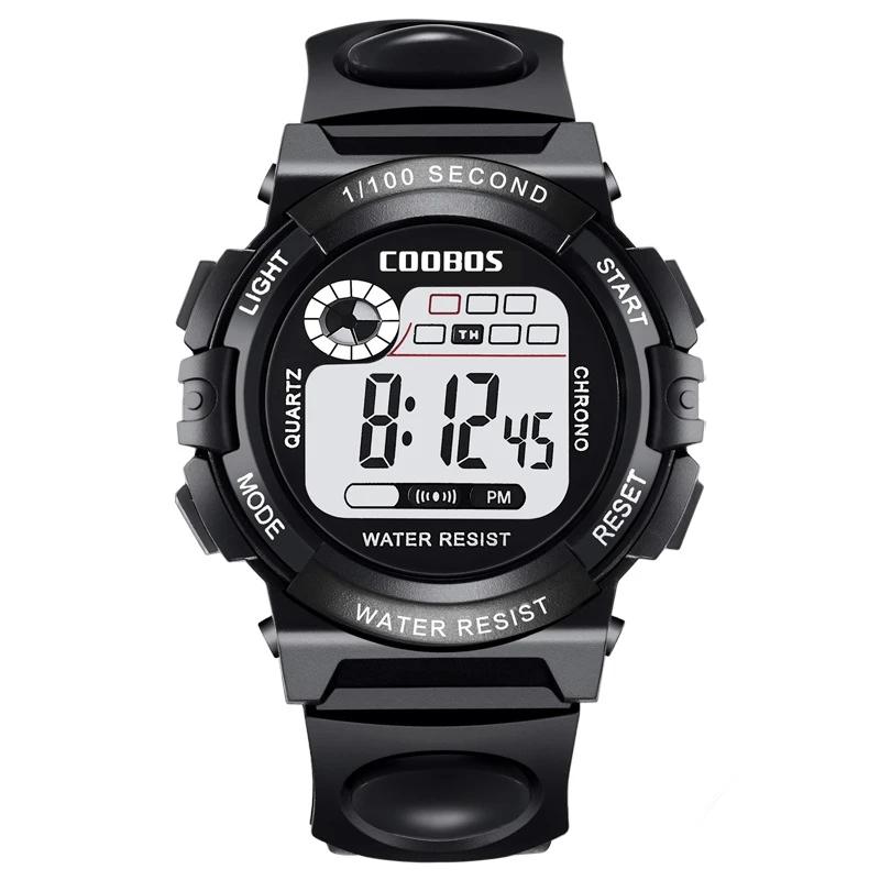 Montres de sport pour enfants, montres numériques LED à la mode pour enfants, bracelet en silicone,