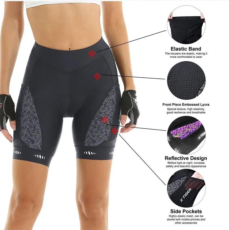 X-tiger short de cyclisme femme été montagne route short de vélo Pro femme short de vélo poches remb