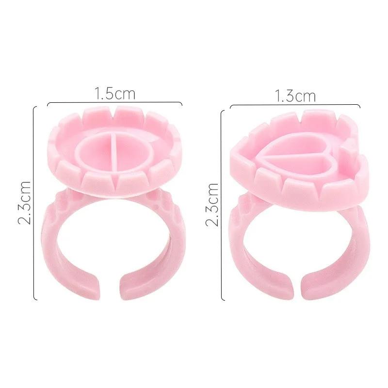 50/100 pièces en gros jetable cils colle ventilateur tasse anneaux support conteneur tatouage Pigmen