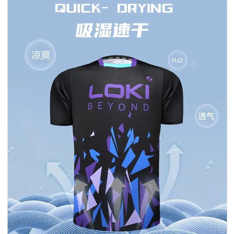 LOKI – maillots de Tennis de Table, t-shorts d'entraînement, nouveau Style, absorbe la sueur, confor