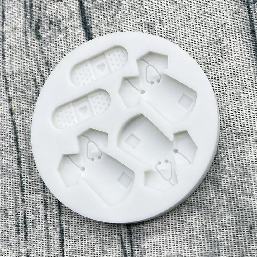 Moule en silicone pour uniforme de docteur, outils de pâtisserie, moule à cupcakes, outils de décora