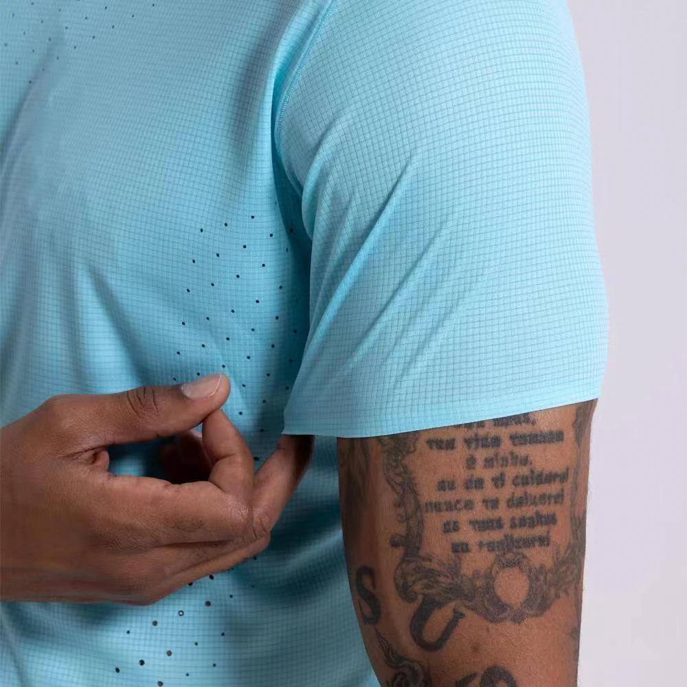 T-shirt respirant à manches courtes Urltra-Light 202 letics pour hommes, chemises de course, sport,