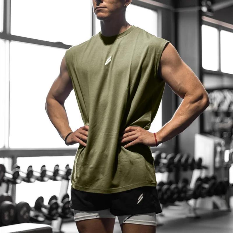 Camiseta deportiva sin mangas para hombre, chaleco de secado rápido, transpirable, ample, pour entra