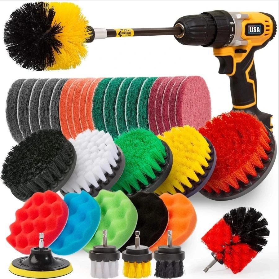 UNTIOR – ensemble de fixation de brosse pour perceuse électrique, brosse à récurer électrique, polis