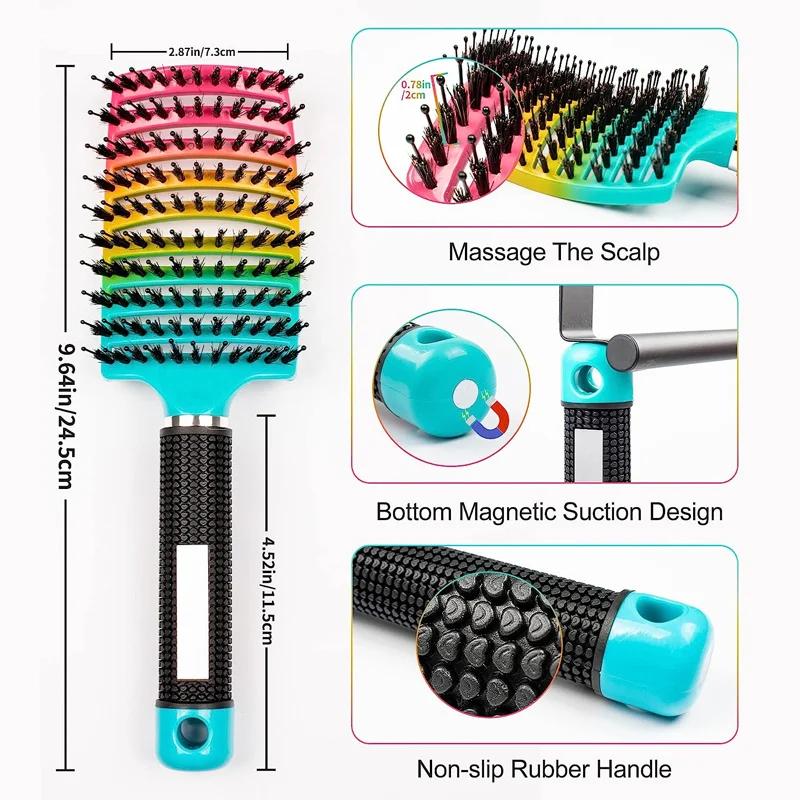 Brosse à cheveux magique de Massage du cuir chevelu pour femmes, outil démêlant professionnel pour c
