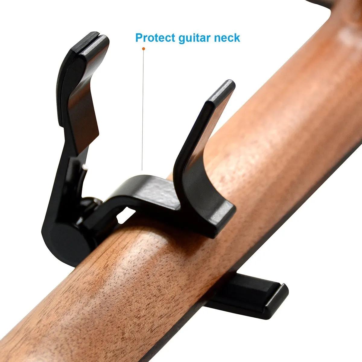 Capodastre de guitare pour guitares acoustiques et électriques Capos à une main noir
