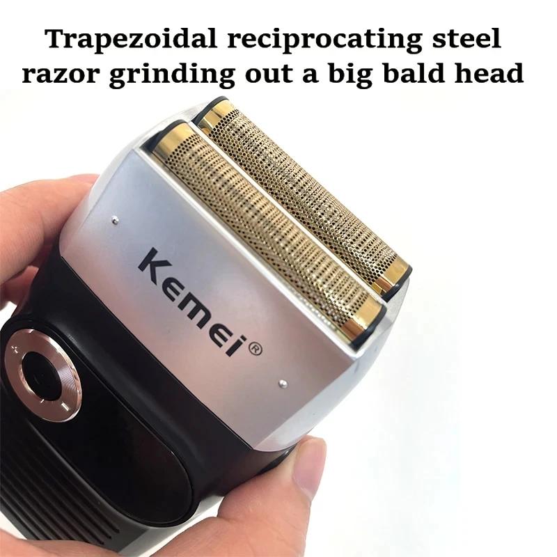 Kemei 2026 ensemble de feuilles de rechange professionnelles et de lames de coupe adapté au rasoir l
