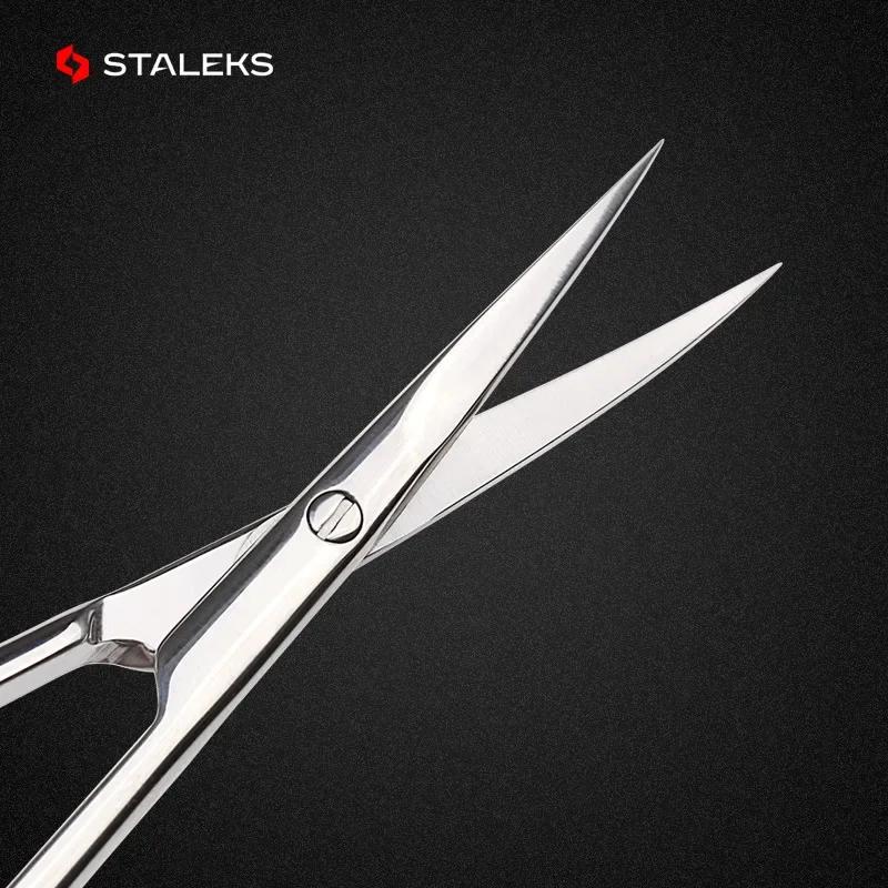 STALEKS SE-20-2 ciseaux à ongles de haute qualité en acier inoxydable coude ciseaux à sourcils Profe