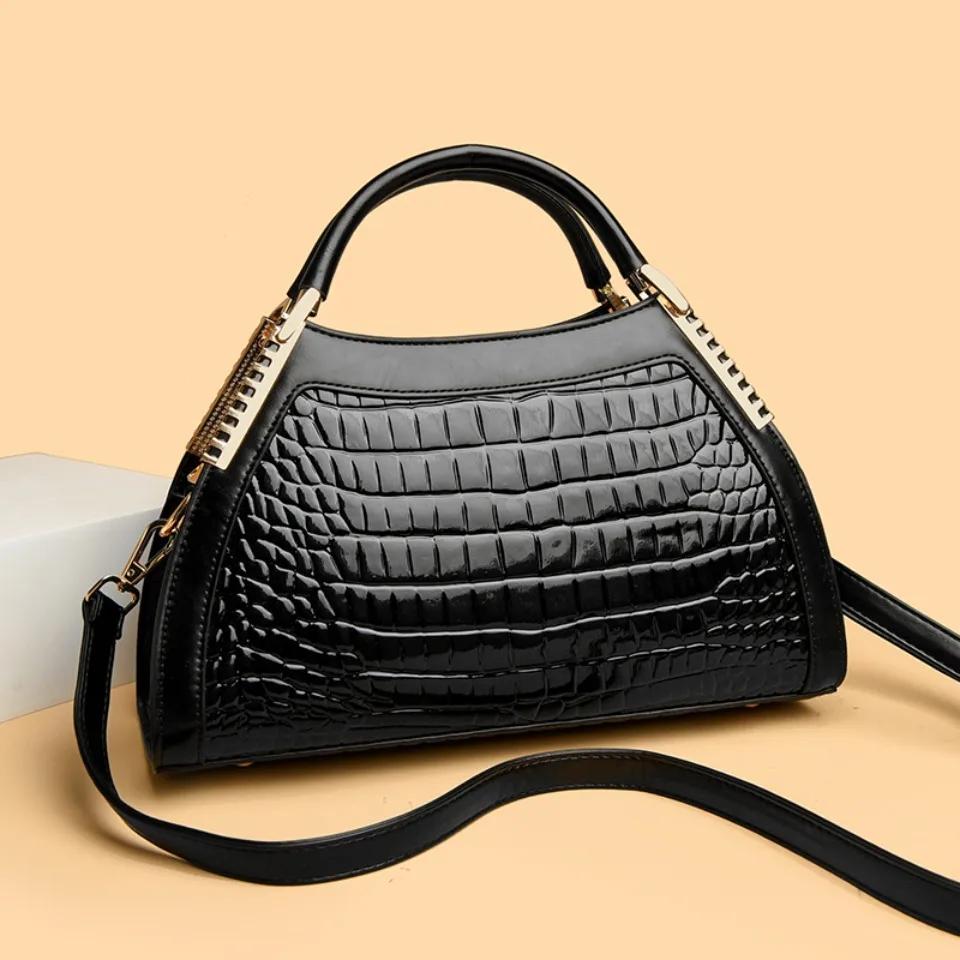 Alligator cuir verni épaule bandoulière sacs à main pour femmes marque de luxe sacs à main femmes sa