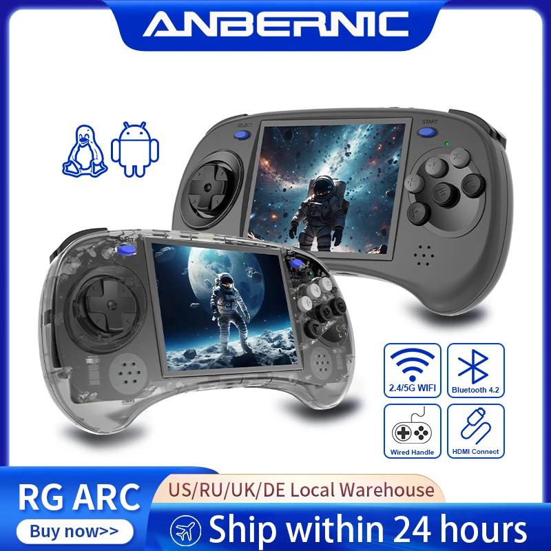 ANBERNIC RG ARC-D ARC-S Console de jeu portable conception à six boutons 4 "IPS Linux et Android OS