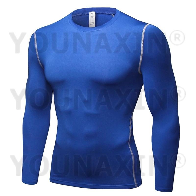 T-shirt moulant à manches longues pour homme, séchage rapide, sport de gym, yoga, fitness, cyclisme,